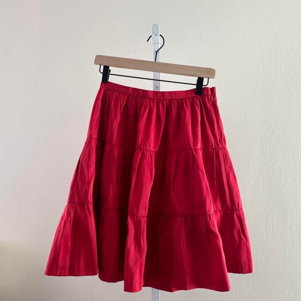 Derek lam red tiered midi